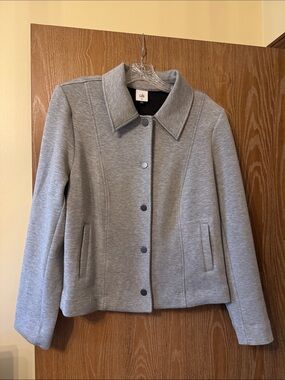 CAbi XL NWOT Light Gray Snap-Front Stealth Jacket style 4680